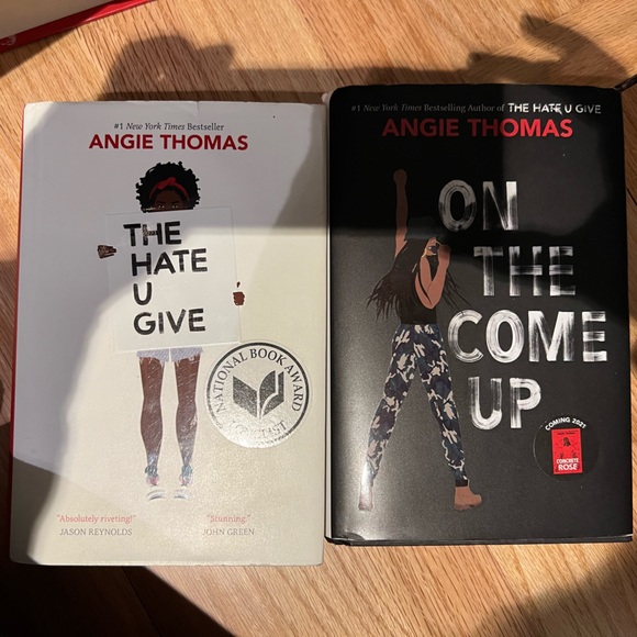 Bundle of two hardcover Angie Thomas novels. On the Come up & The Hate you Give - Picture 2 of 4